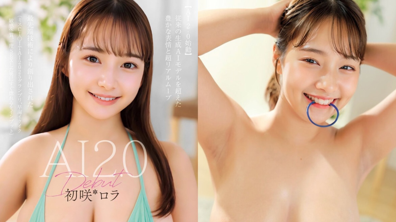 AI AV女优再进化！AI生成团队KNIP参战，推出巨乳新人初咲ロラ